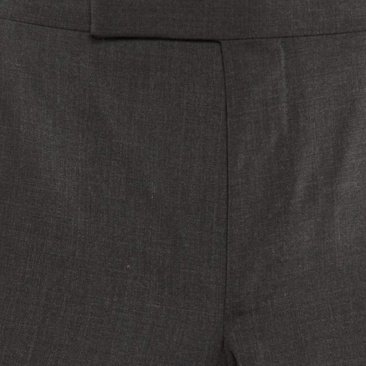 Pre Owned Tom Ford Charcoal Grey Wool Tailored Pants M