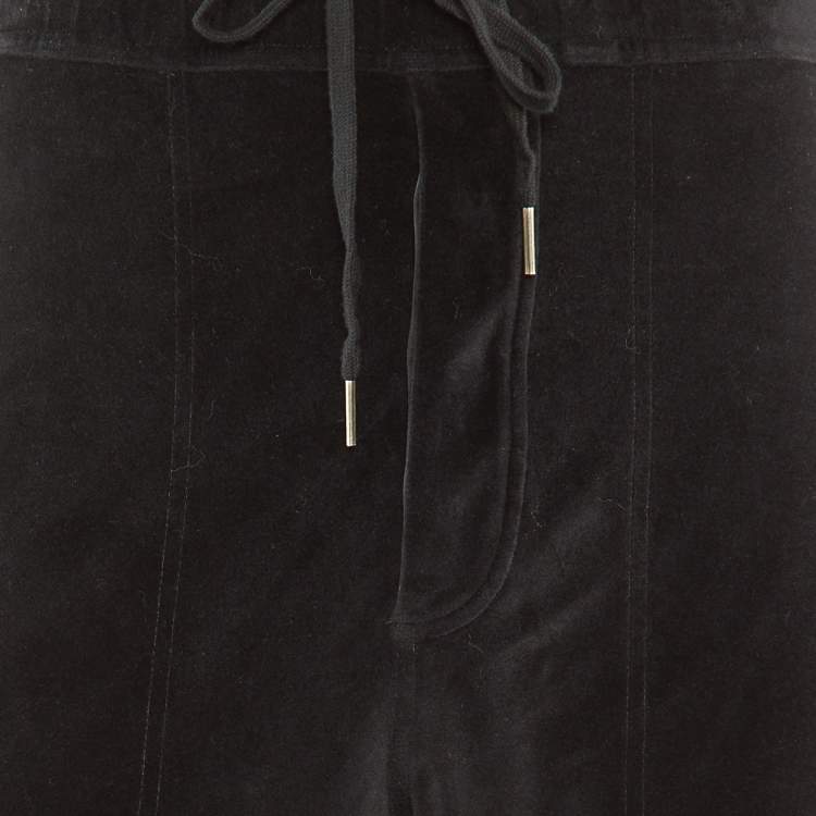 Pre Owned Tom Ford Black Velvet Track Pants XL