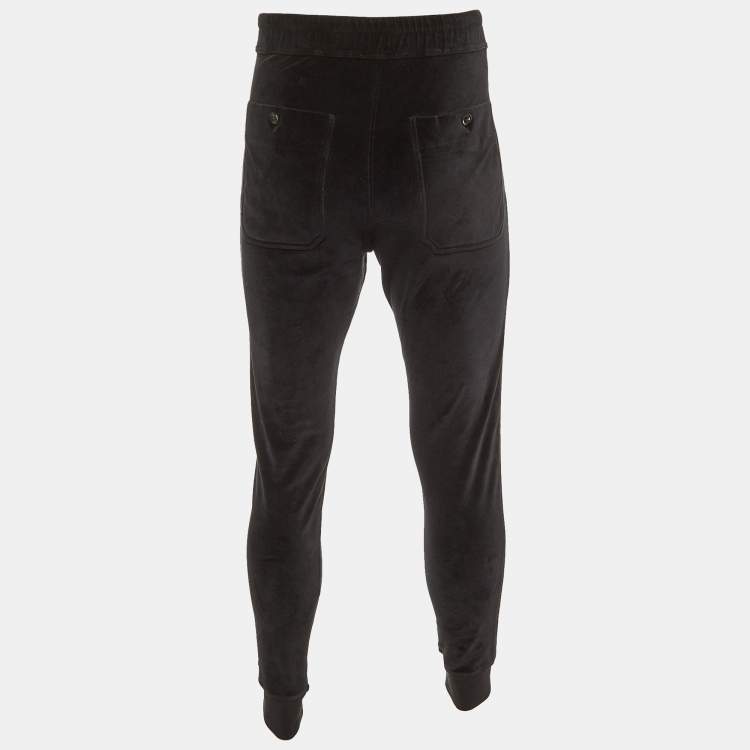Pre Owned Tom Ford Black Velvet Track Pants XL