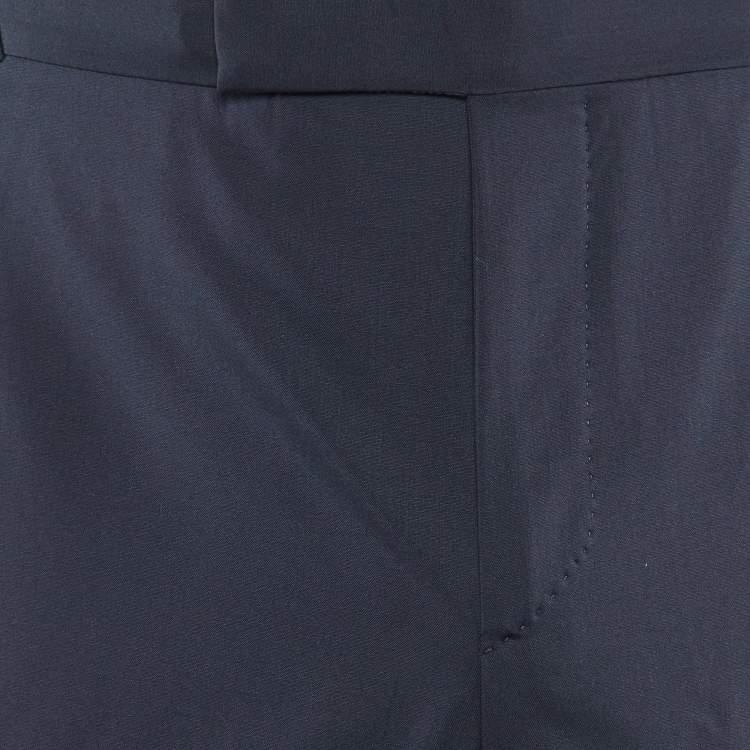 Pre Owned Tom Ford Midnight Blue Wool Tailored Pants M