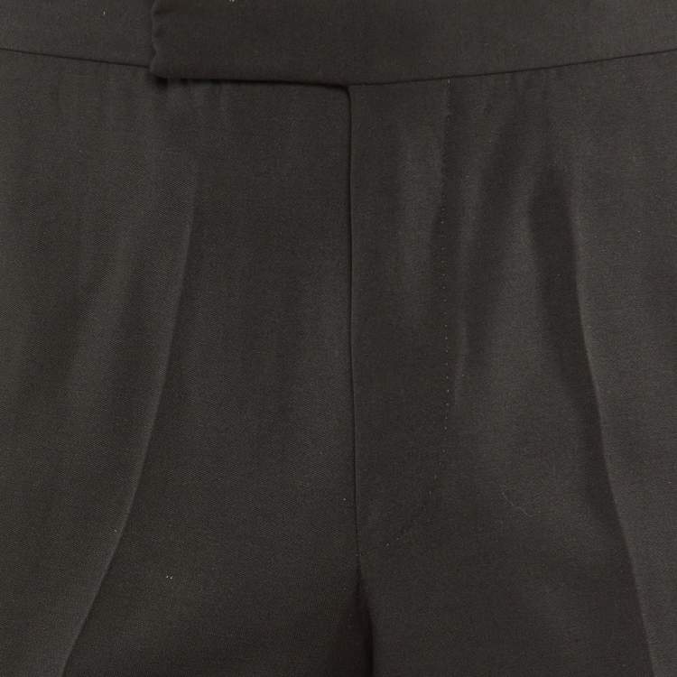 Pre Owned Tom Ford Black Wool & Mohair Tailored Pants S