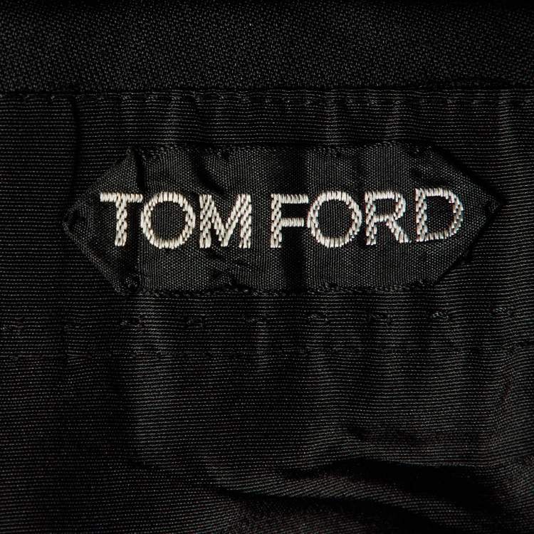 Pre Owned Tom Ford Black Wool & Mohair Tailored Pants S