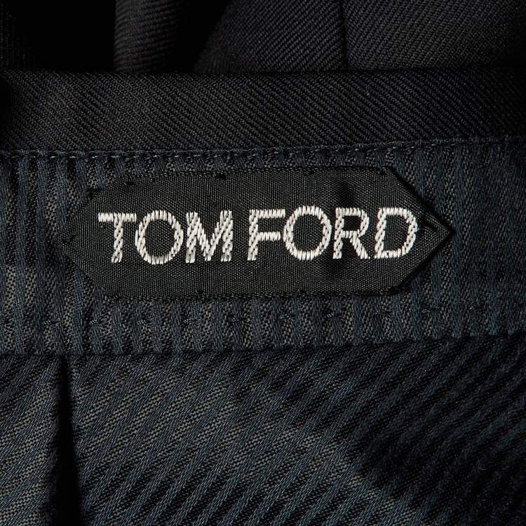 Pre Owned Tom Ford Black Wool Tailored Pants M