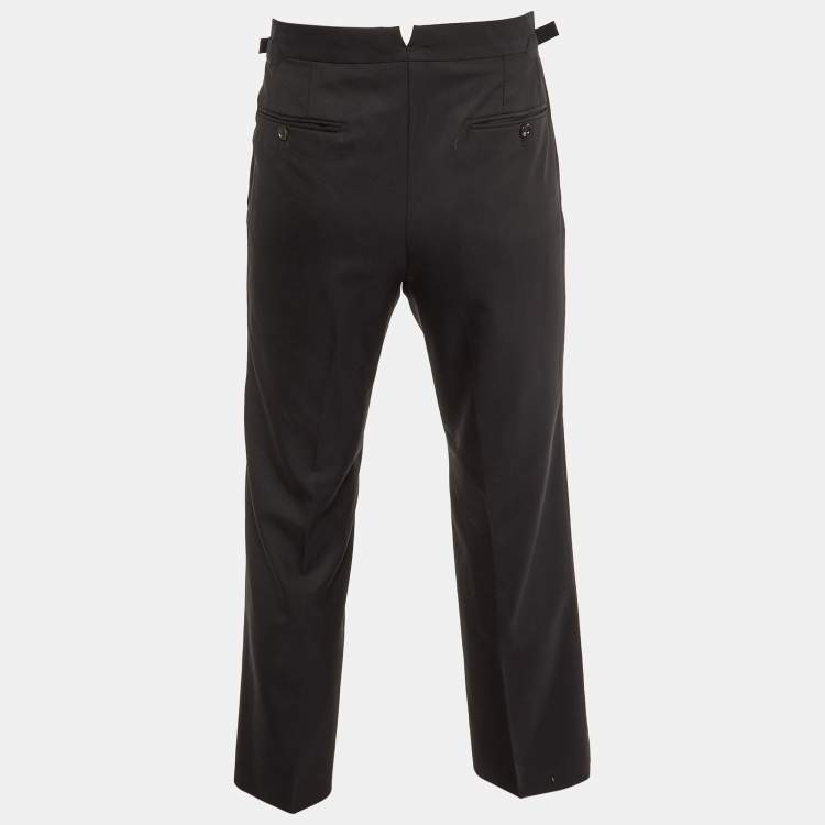 Pre Owned Tom Ford Black Wool Tailored Pants M