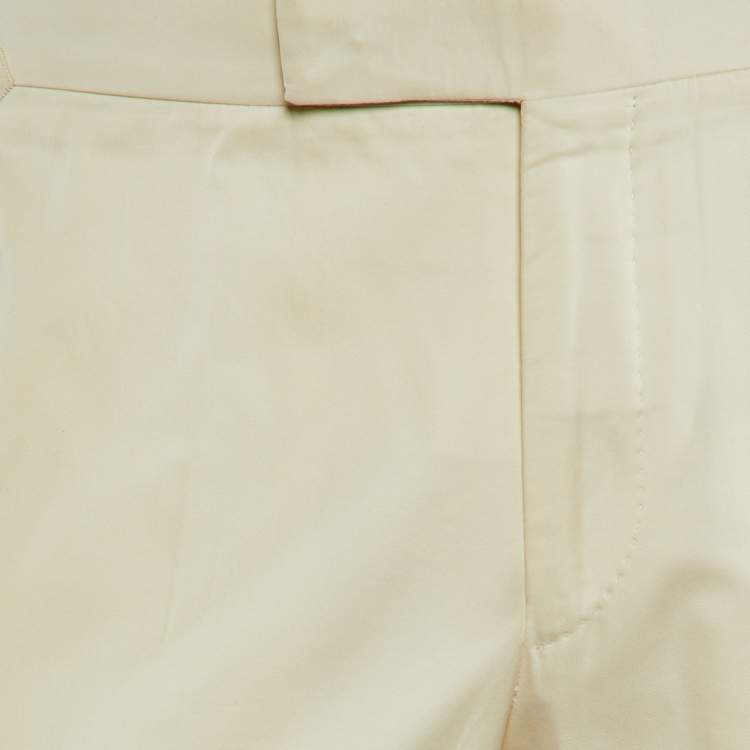 Pre Owned Tom Ford Ivory Cotton Chino Pants M