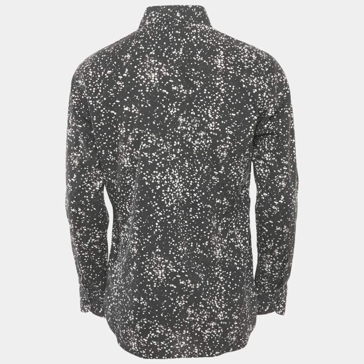 Pre Owned Tom Ford Black Printed Cotton Long Sleeve Shirt M