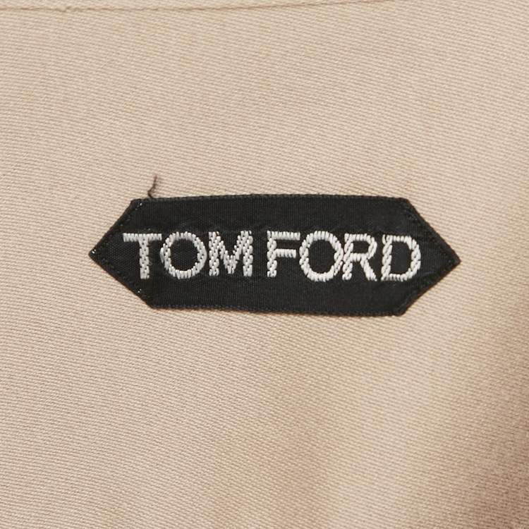 Pre Owned Tom Ford Beige Cotton Long Sleeve Shirt M