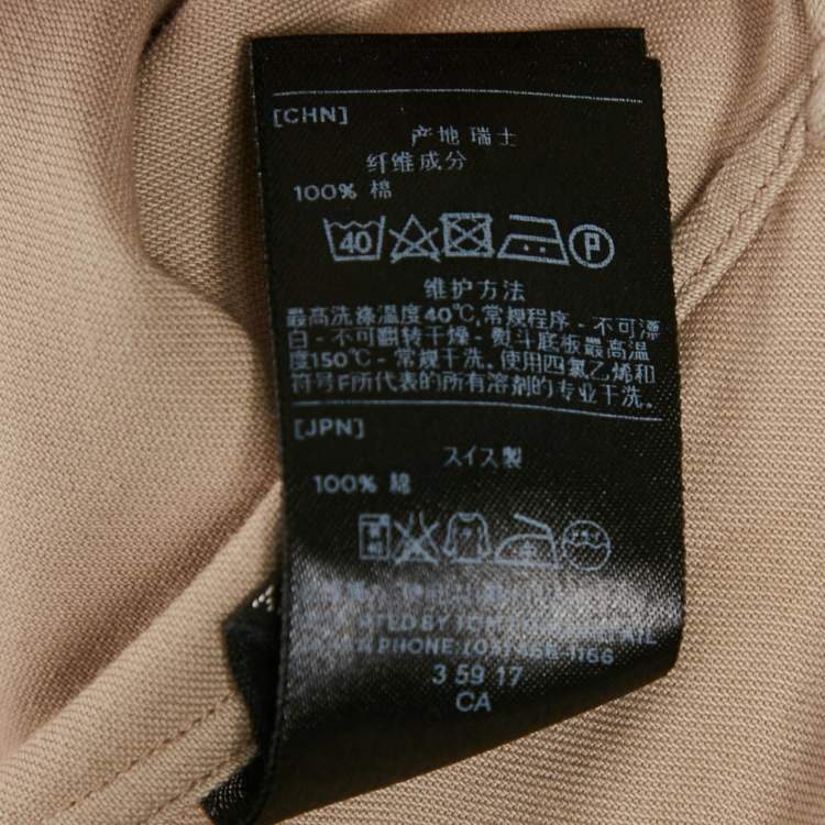 Pre Owned Tom Ford Beige Cotton Long Sleeve Shirt M