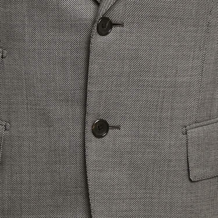 Pre Owned Tom Ford Grey Patterned Wool Regular Fit Blazer L
