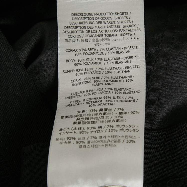 Pre Owned Tom Ford Black Silk Waist Logo Detail Shorts M