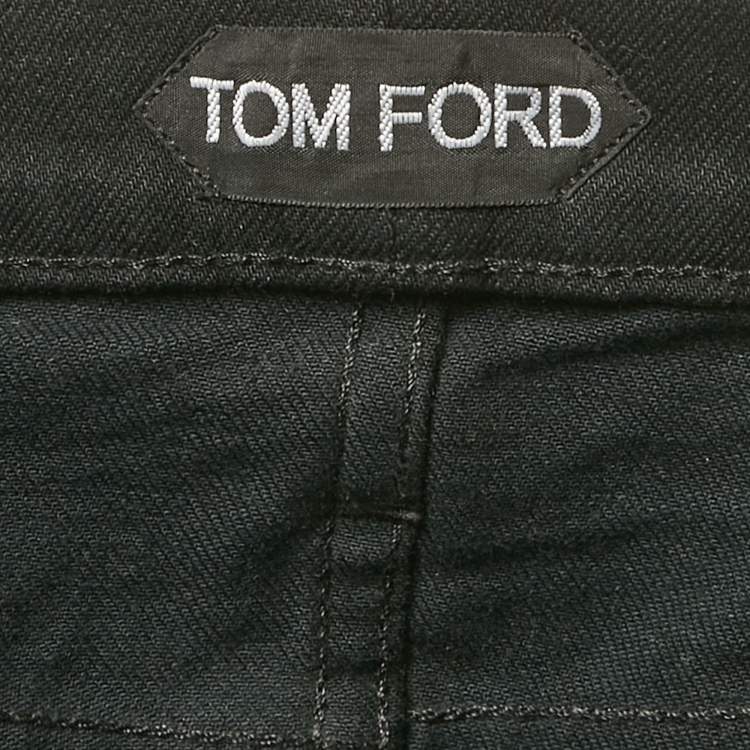 Pre Owned Tom Ford Black Denim Slim Fit Jeans S Waist 31"