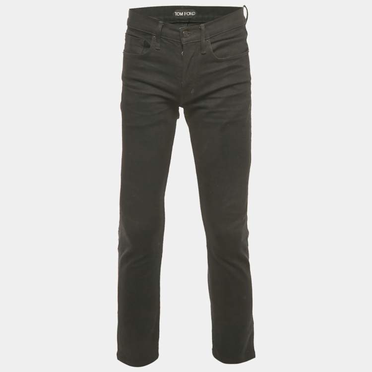 Pre Owned Tom Ford Black Denim Slim Fit Jeans S Waist 31"