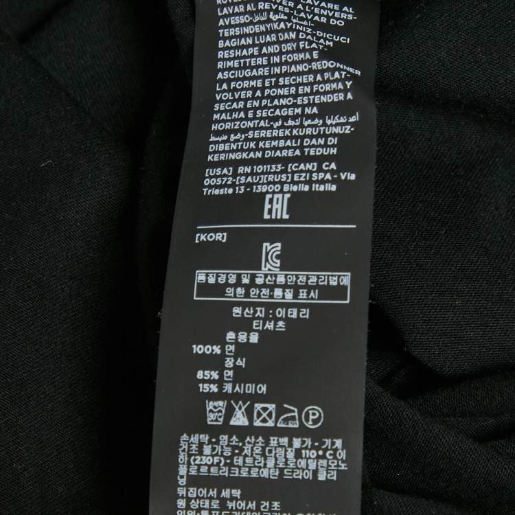 Pre Owned Tom Ford Black Cotton Knit Henley Neck T-Shirt 3XL