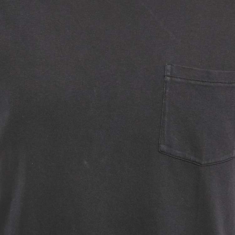 Pre Owned Tom Ford Black Cotton Knit Front Pocket Crew Neck T-Shirt XXL