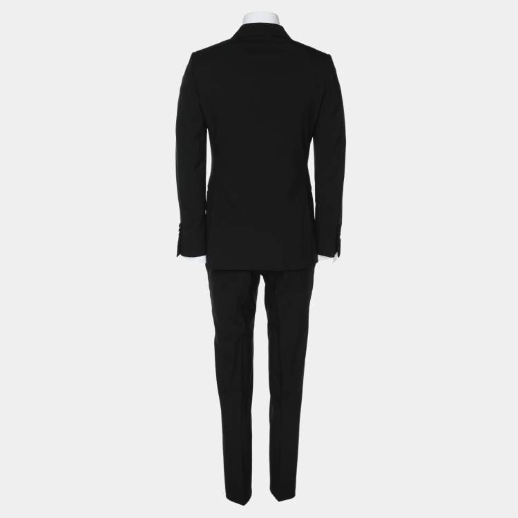 Pre Owned Tom Ford Black Wool Tailored Pants Suit XS