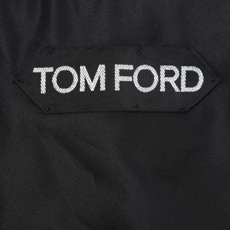 Pre Owned Tom Ford Black Wool Tailored Pants Suit XS