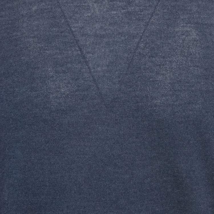 Pre Owned Tom Ford Blue Cashmere Knit Crewneck Pullover M