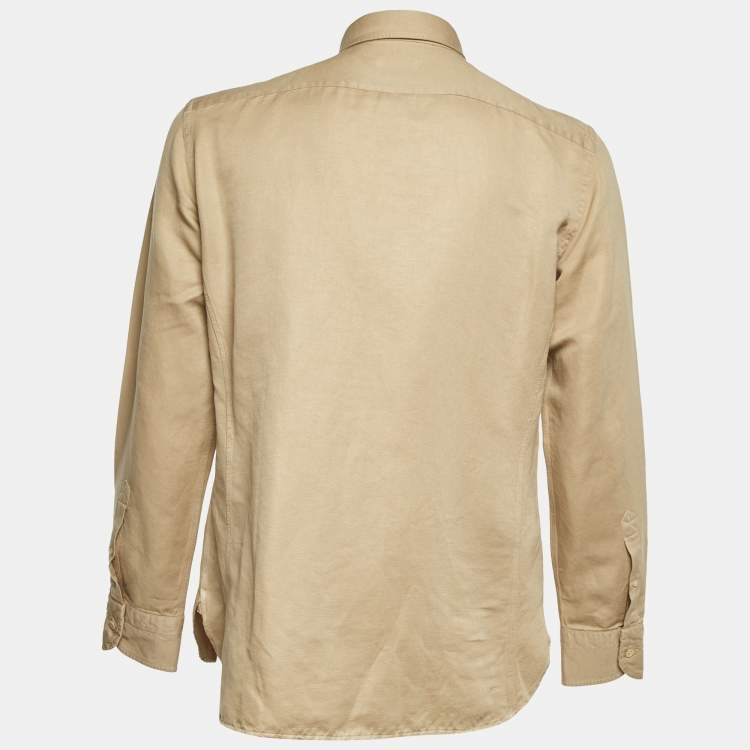 Pre Owned Tom Ford Beige Linen Blend Full sleeve Shirt XXL