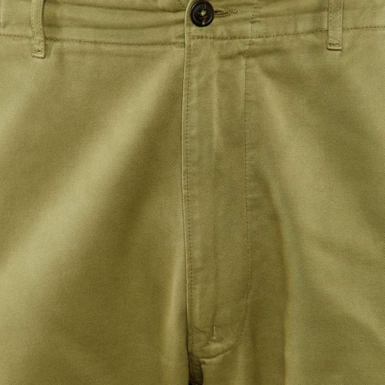 Pre Owned Tom Ford Green Cotton Buckle Trim Cargo Pants XXL