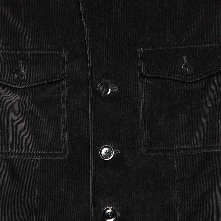 Pre Owned Tom Ford Black Corduroy Single Breasted Jacket XXXL