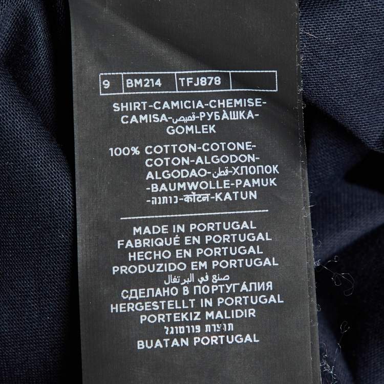Pre Owned Tom Ford Midnight Blue Cotton Knit Button Front Shirt XXXL