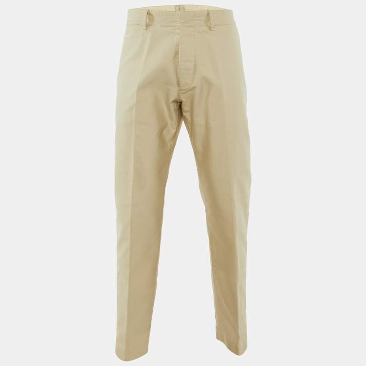 Pre Owned Tom Ford Light Beige Cotton Trousers XXL