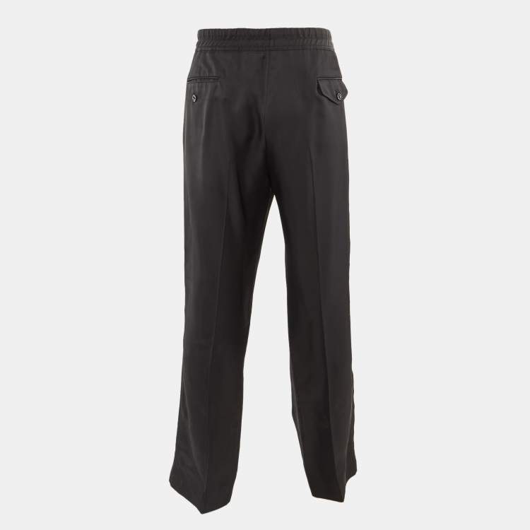 Pre Owned Tom Ford Black Crepe straight Leg Pants XXL