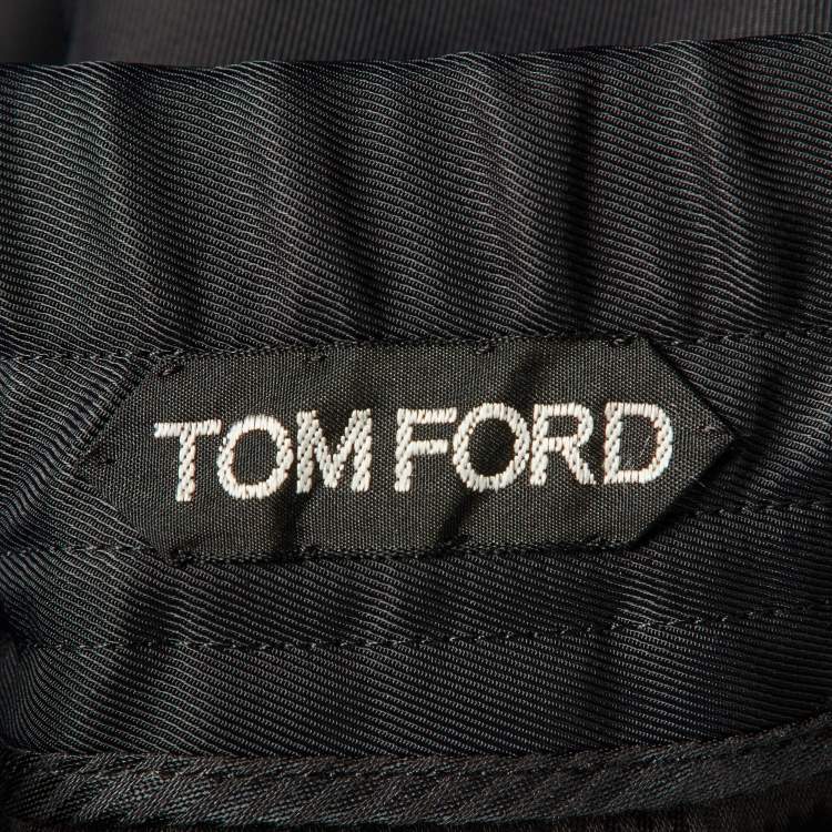 Pre Owned Tom Ford Black Crepe straight Leg Pants XXL