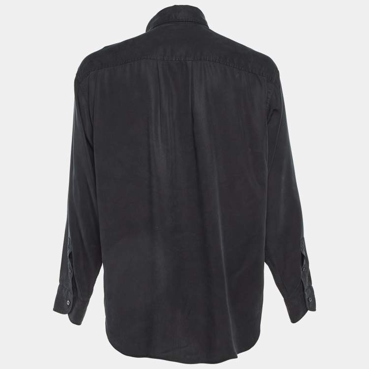 Pre Owned Tom Ford Black Lyocell Button Front Cargo Shirt XXXL