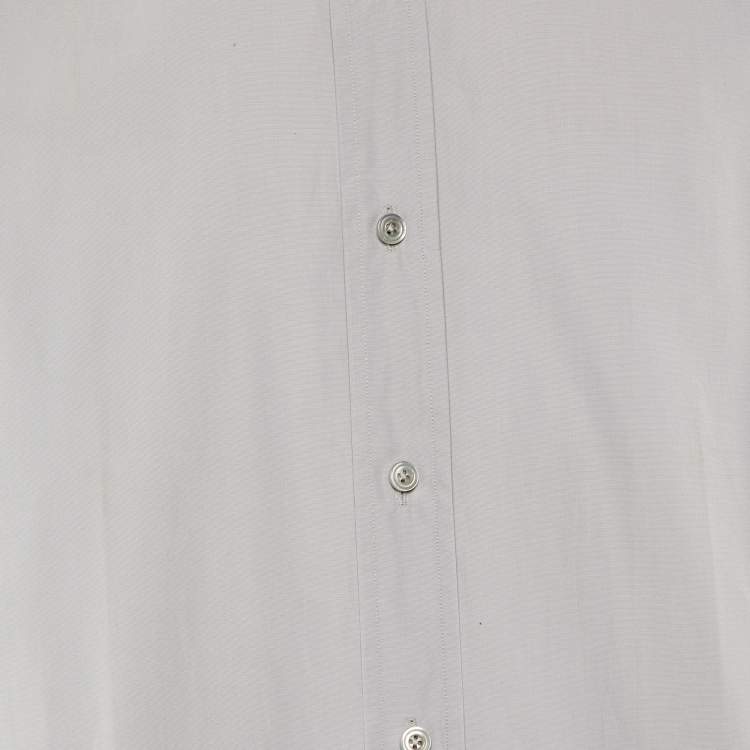 Pre Owned Tom Ford Grey Button Front Long Sleeve Shirt XXXL