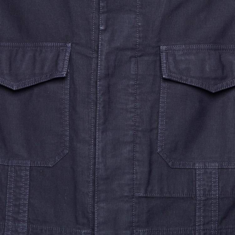Pre Owned Tom Ford  Midnight Blue Cotton Single Breasted Cargo Jacket XXXL
