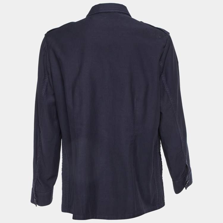 Pre Owned Tom Ford  Midnight Blue Cotton Single Breasted Cargo Jacket XXXL