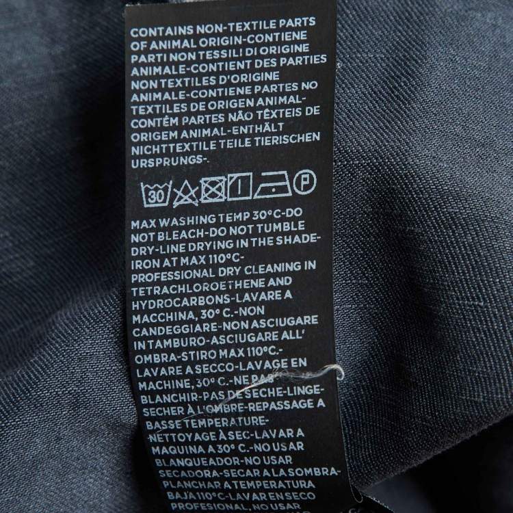 Pre Owned Tom Ford Blue Linen Blend Button Front Shirt XXXL