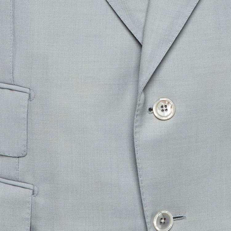 Pre Owned Tom Ford Light Blue Wool Single Breasted Atticus Blazer XXXL