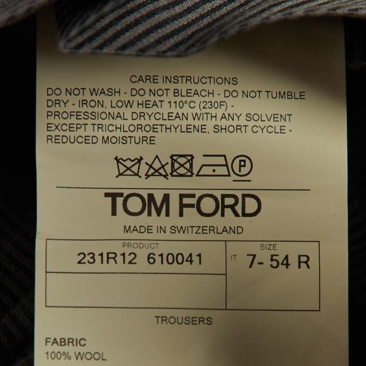 Pre Owned Tom Ford Black Wool Buckle Detail Trousers XXL