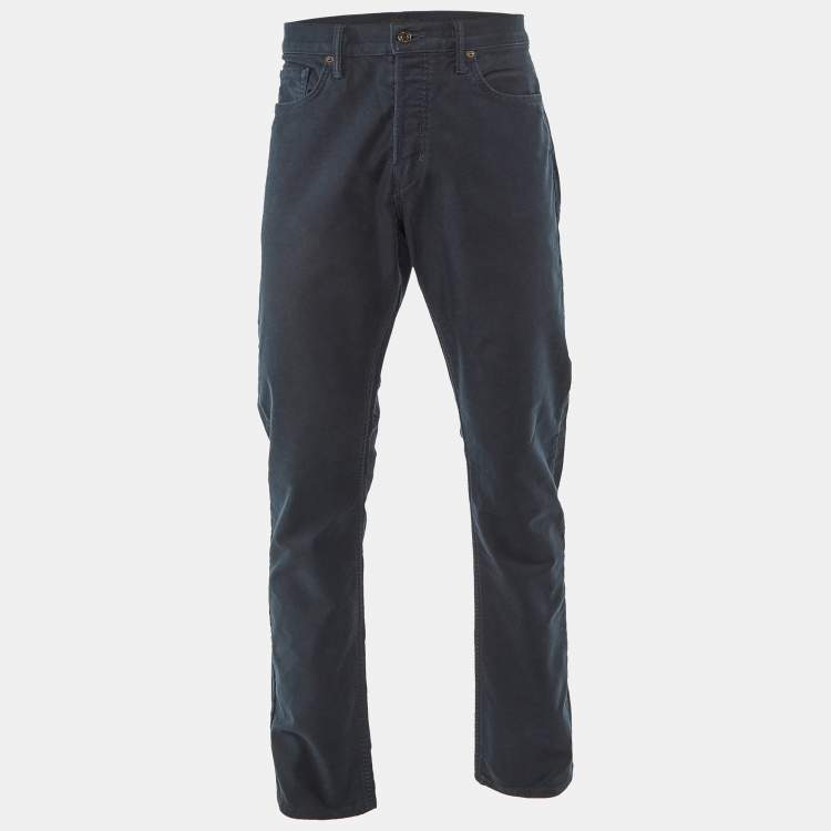 Pre Owned Tom Ford Navy Blue Straight Leg Pants XL 