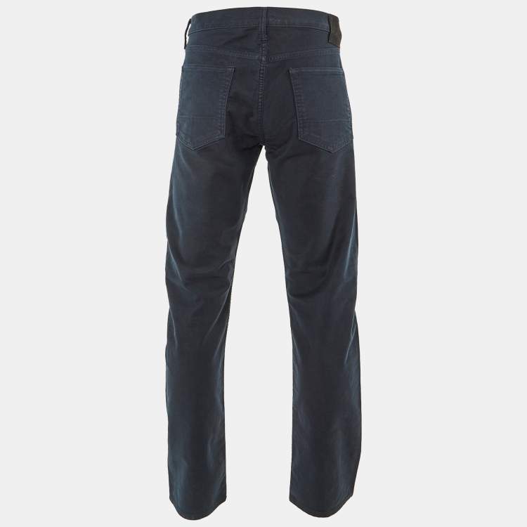 Pre Owned Tom Ford Navy Blue Straight Leg Pants XL 