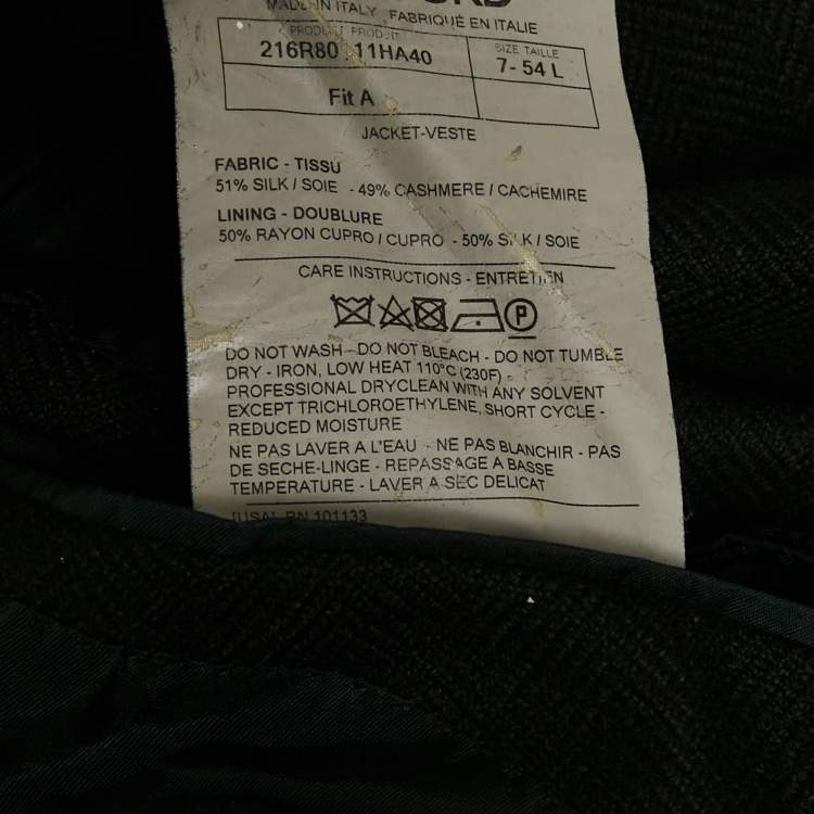 Pre Owned Tom Ford Black Silk Blend Single Breasted Blazer XXL   
