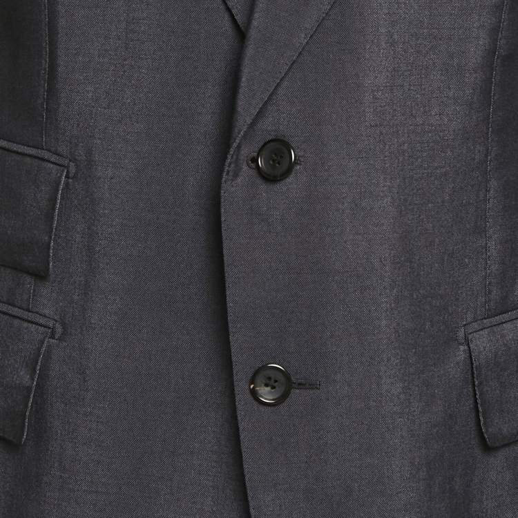 Pre Owned Tom ford Grey Wool Blend Single Breasted Blazer XXL