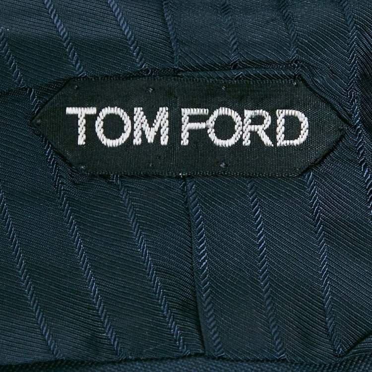 Pre Owned Tom Ford Navy Blue Wool Button Front Tailored Waistcoat XL