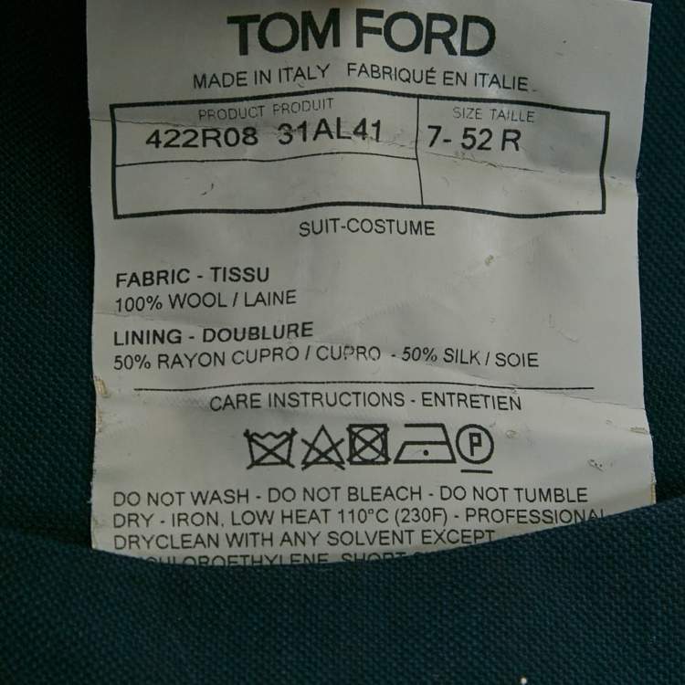 Pre Owned Tom Ford Navy Blue Wool Button Front Tailored Waistcoat XL