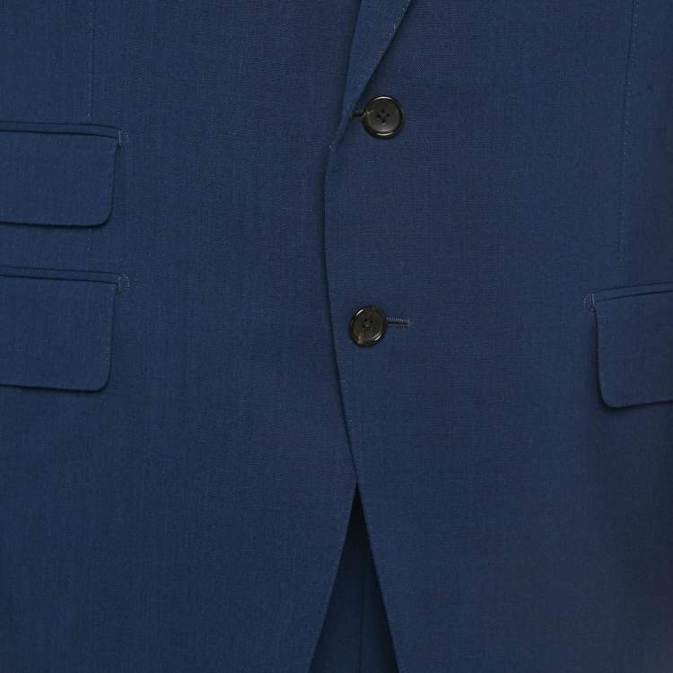 Pre Owned Tom Ford Royal Blue Wool Y-Fit Pants Suit 4XL