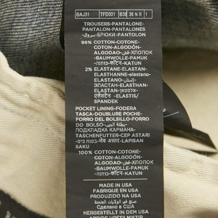 مملوكة مسبقًا Tom Ford Blue Washed Denim Slim Fit Jeans XL Waist 39"