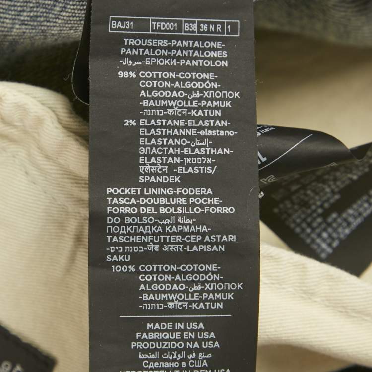 مملوكة مسبقًا Tom Ford Blue Washed Denim Slim Fit Jeans XL Waist 39"