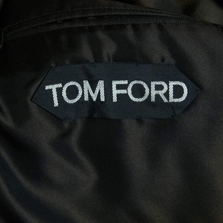 Pre Owned Tom Ford Brown Checkered Wool Single Breasted Blazer XXL 