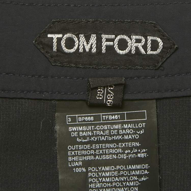 Pre Owned Tom Ford Navy Blue Nylon Shorts L