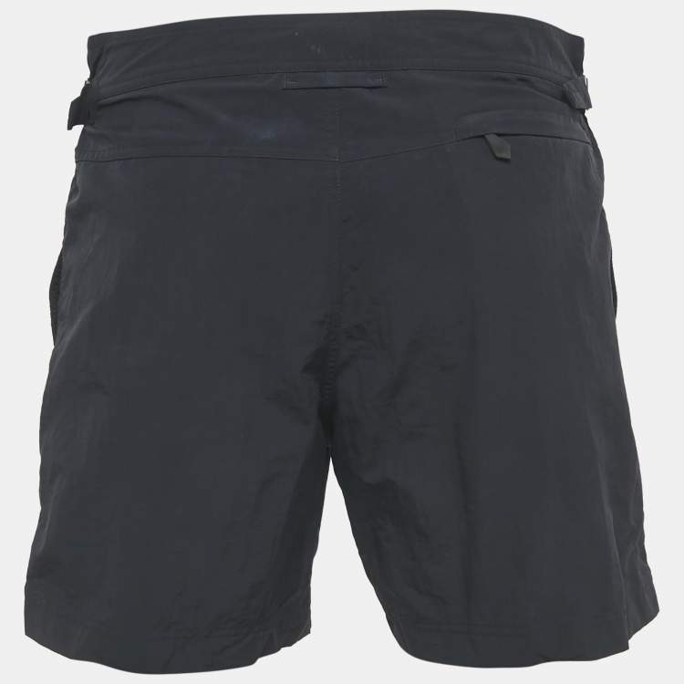 Pre Owned Tom Ford Navy Blue Nylon Shorts L