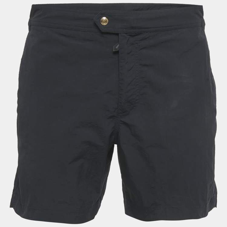 Pre Owned Tom Ford Navy Blue Nylon Shorts L