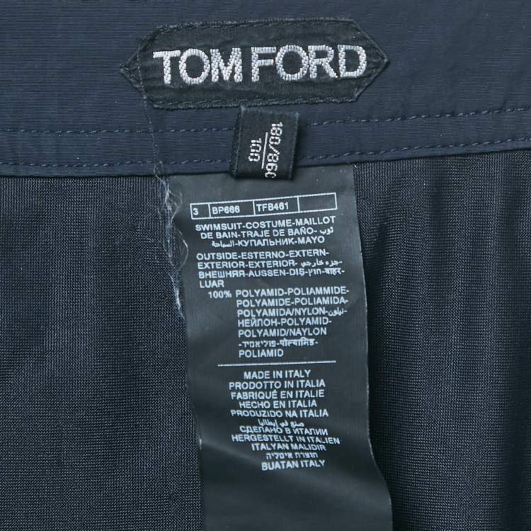 Pre Owned Tom Ford Navy Blue Nylon Shorts L