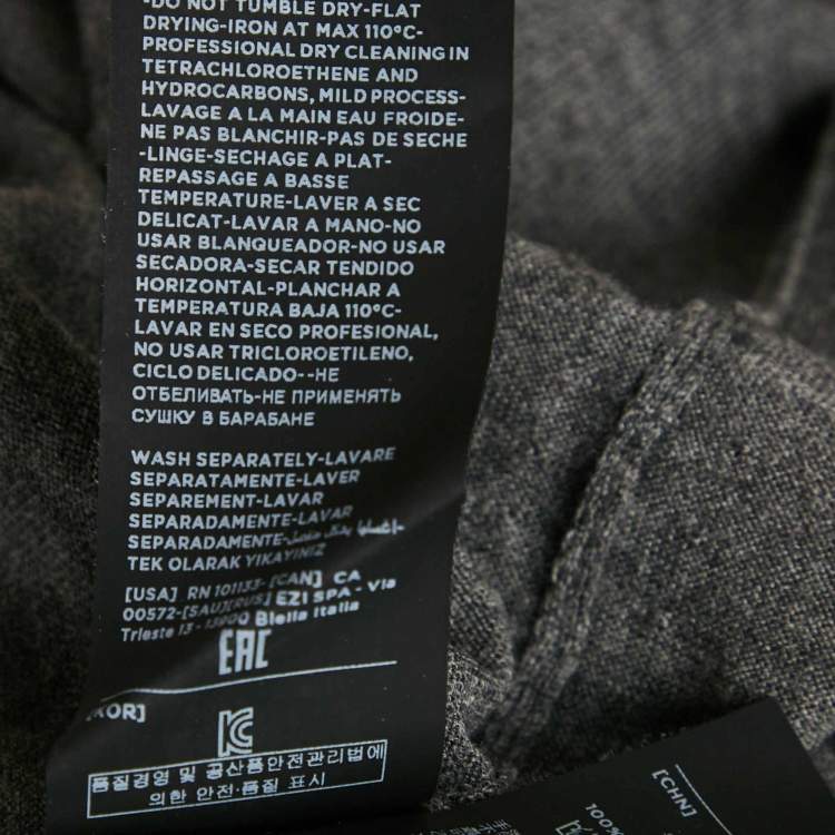 Pre Owned Tom Ford Grey Wool Knit Crewneck Sweater L